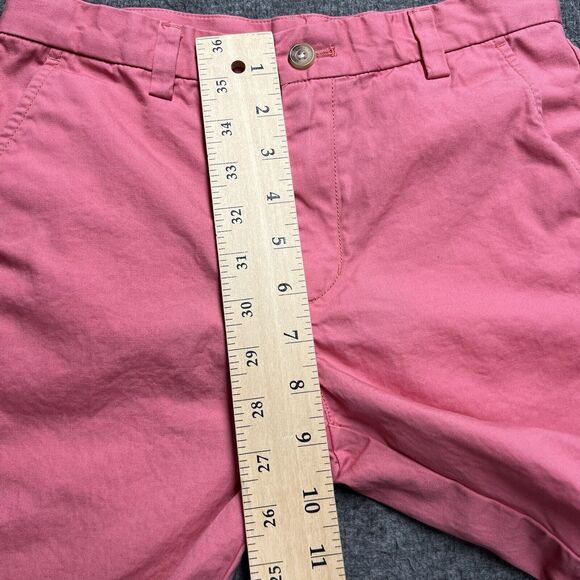 Vineyard Vines Boys Shorts Size 8 Pink Cotton Flat Front Pockets Adjustable - Picture 8 of 9